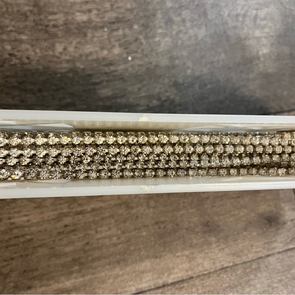Simplicity Trim 1/8” Silver Crystal Rhinestone NWT 10 Yards